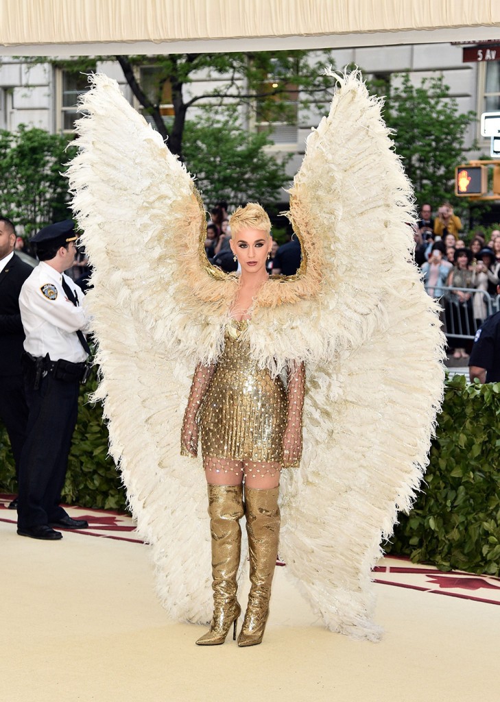 Mandatory Credit: Photo by Andrew H. Walker/REX/Shutterstock (9662977cw) Katy Perry The Metropolitan Museum of Art's Costume Institute Benefit celebrating the opening of Heavenly Bodies: Fashion and the Catholic Imagination, Arrivals, New York, USA - 07 May 2018