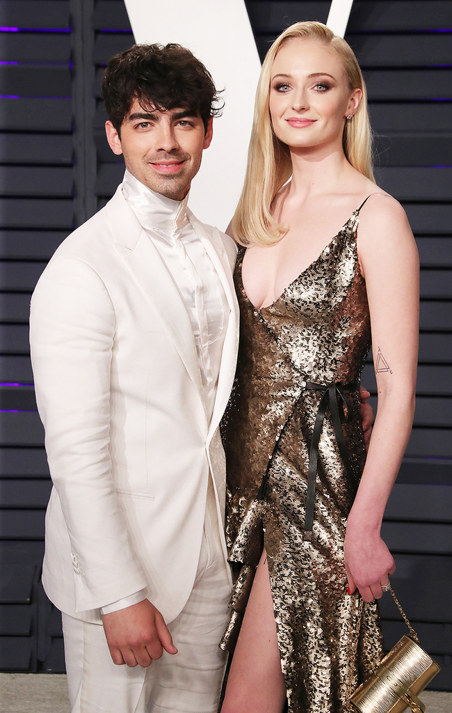 Mandatory Credit: Photo by Matt Baron/REX/Shutterstock (10119055mp) Joe Jonas and Sophie Turner Vanity Fair Oscar Party, Arrivals, Los Angeles, USA - 24 Feb 2019